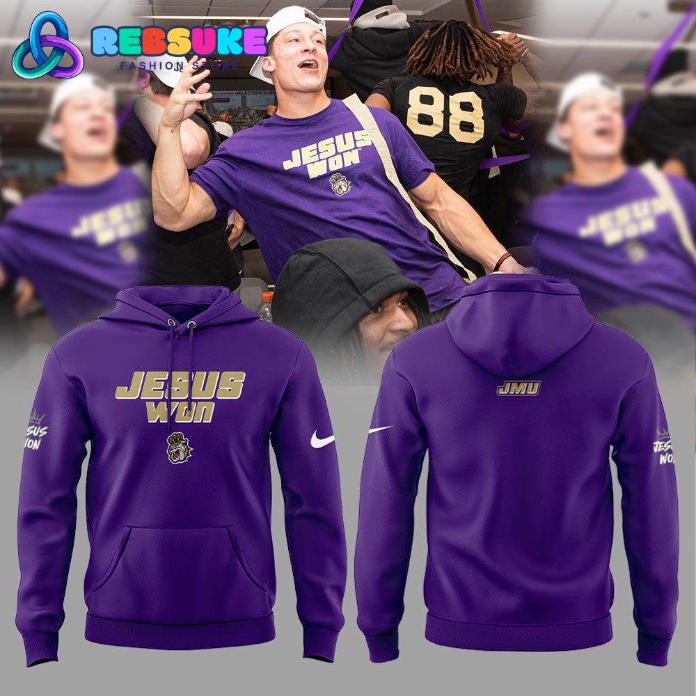 James Madison Dukes Football Jesus Won Special Hoodie Set James Madison Dukes Football Jesus Won Special Hoodie Set