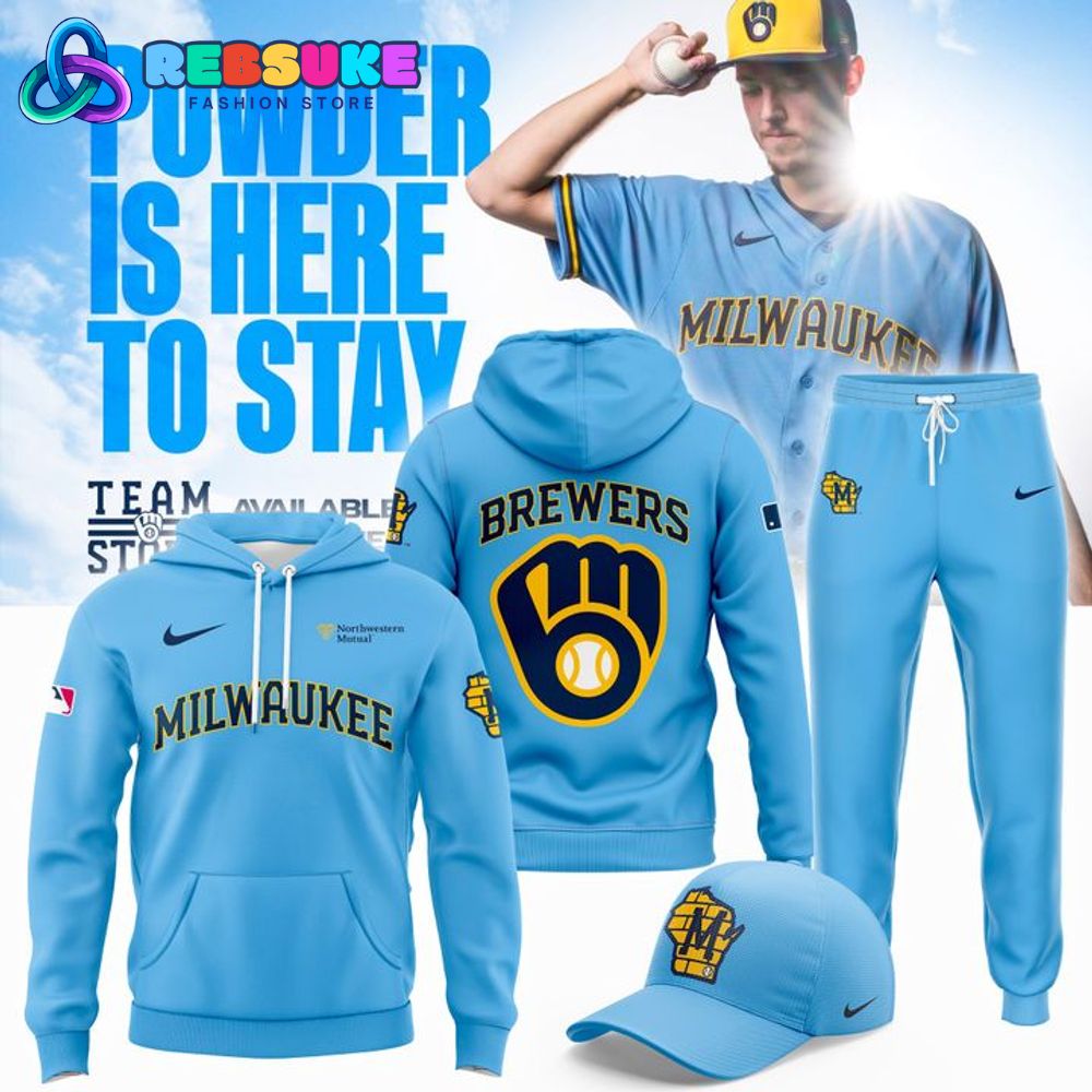Milwaukee Brewers 2025 Powder Blue Special Hoodie Set Milwaukee Brewers 2025 Powder Blue Special Hoodie Set