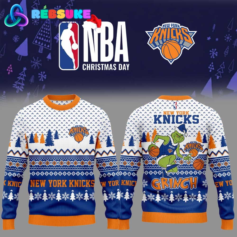 New York Knicks 2025 Christmas Grinch Jumper Ugly Sweater New York Knicks 2025 Christmas Grinch Jumper Ugly Sweater