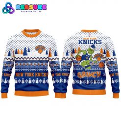 New York Knicks 2025 Christmas Grinch Jumper Ugly Sweater