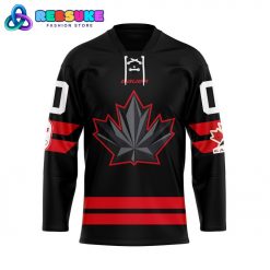 Personalized Black 2026 Canada Olympic Lace Hockey Jersey