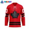 Personalized Black 2026 Canada Olympic Lace Hockey Jersey
