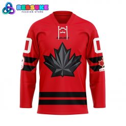 Personalized Red 2026 Canada Olympic Lace Hockey Jersey