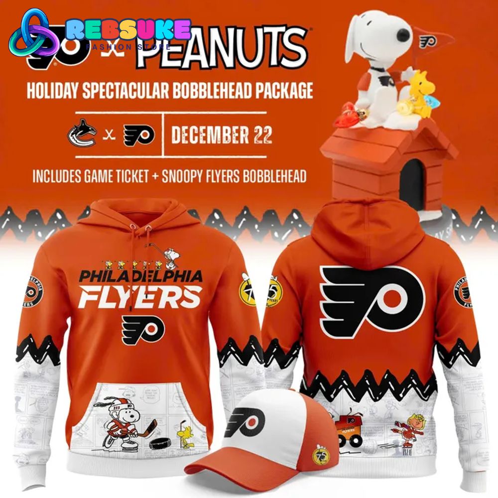 Philadelphia Flyers x Peanuts Night Special Hoodie, Cap 2025 Philadelphia Flyers x Peanuts Night Special Hoodie, Cap 2025