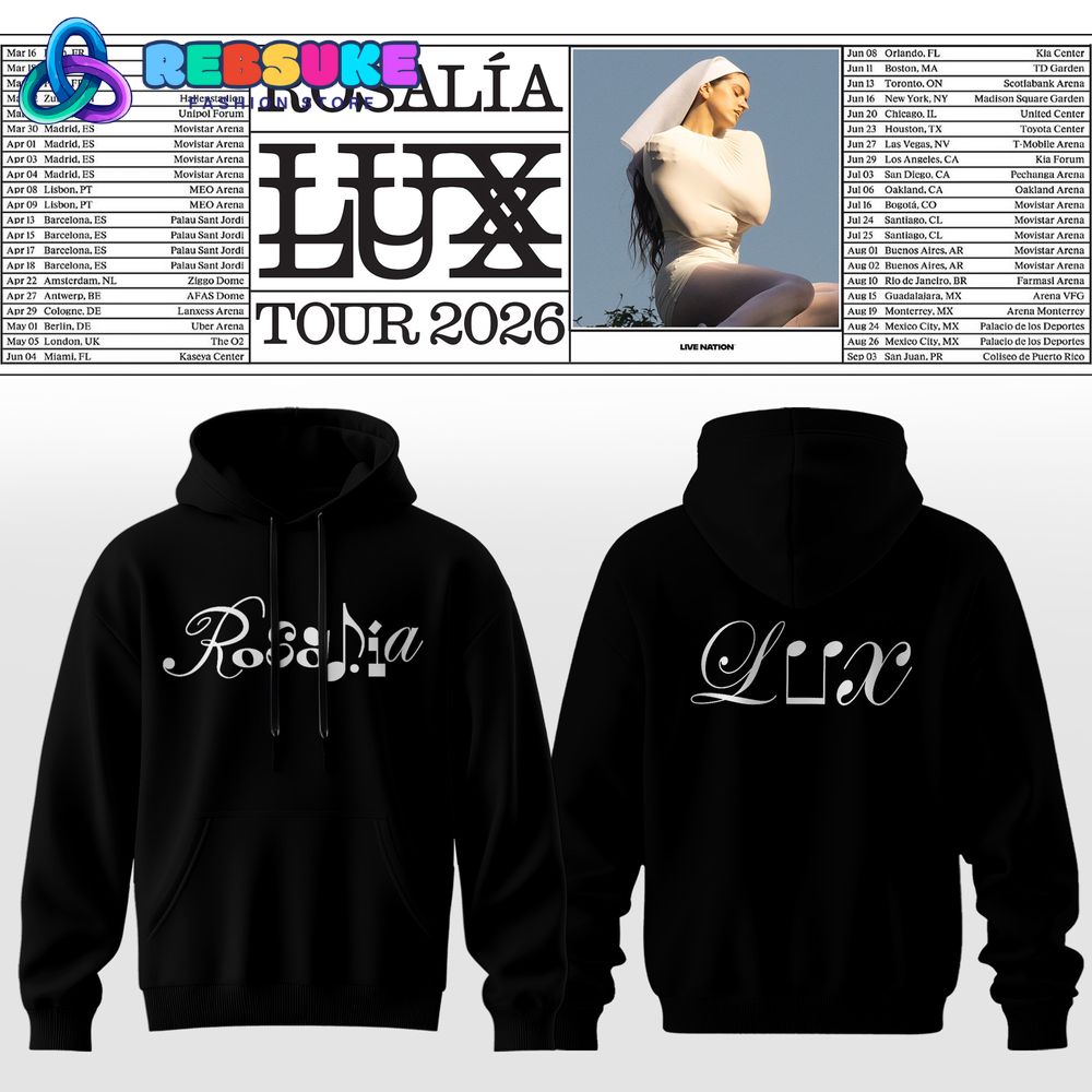 Rosalía LUX Tour 2026 Special Black Hoodie Rosalía LUX Tour 2026 Special Black Hoodie