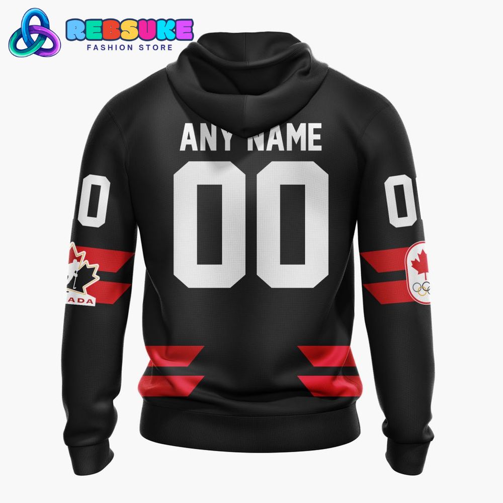 Team Canada Personalized Black 2026 Olympic Hoodie Team Canada Personalized Black 2026 Olympic Hoodie