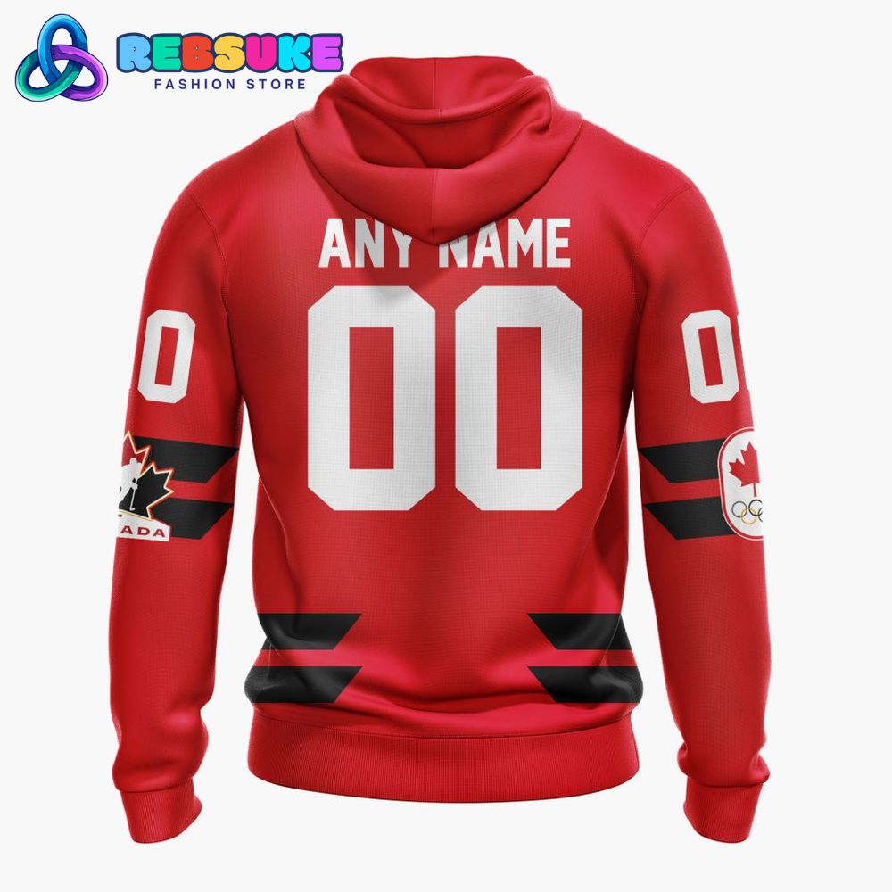 Team Canada Personalized Red 2026 Olympic Hoodie Team Canada Personalized Red 2026 Olympic Hoodie