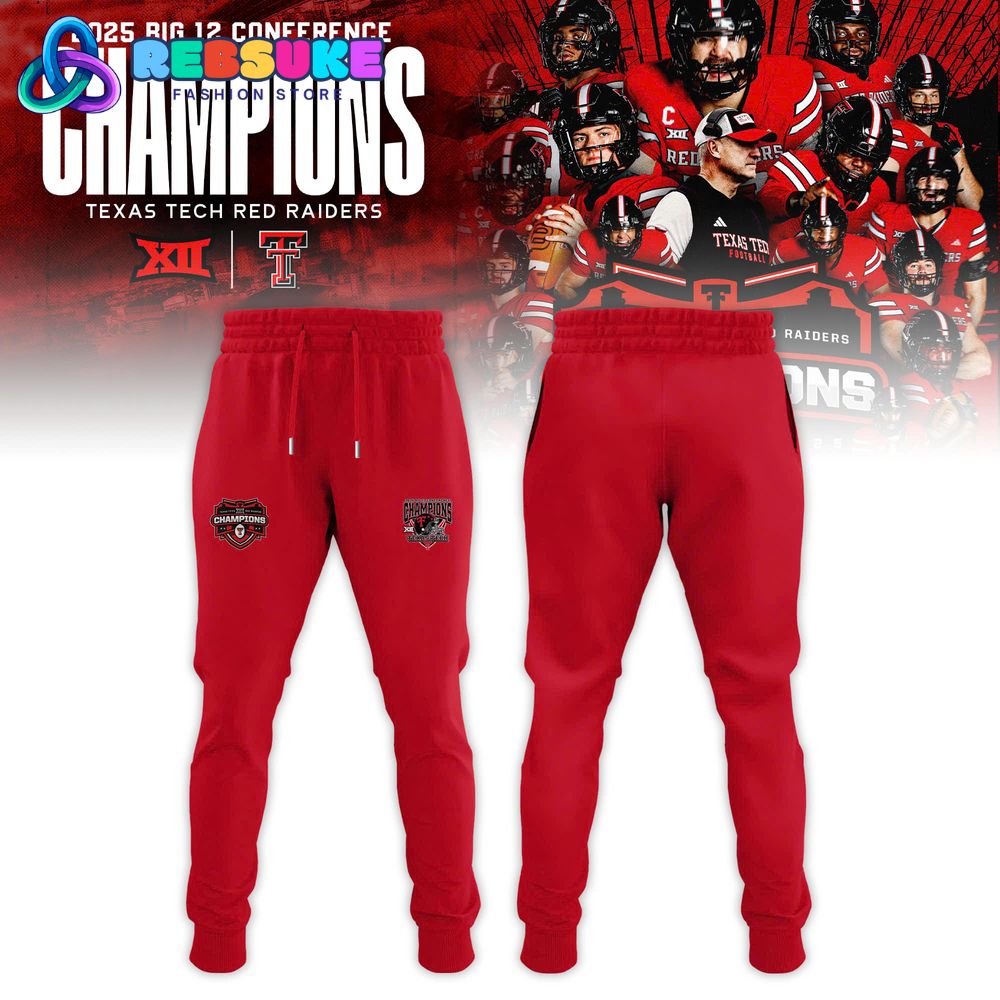 Texas Tech Red Raiders 2025 Big 12 Football Champions Locker Room Hoodie Set Texas Tech Red Raiders 2025 Big 12 Football Champions Locker Room Hoodie Set