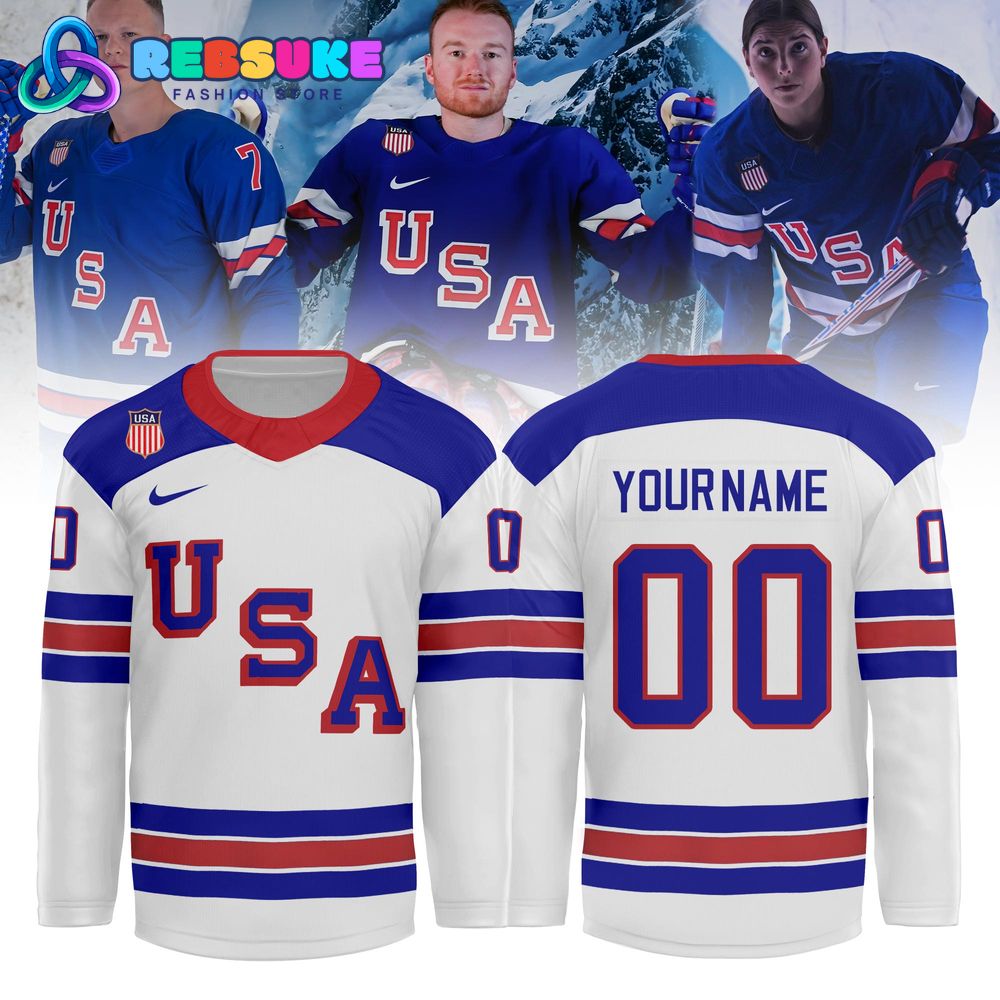 USA Olympic 2026 White Hockey Jersey USA Olympic 2026 White Hockey Jersey
