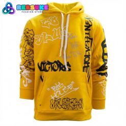 Valiant University of Michigan Yellow Graffiti Hoodie